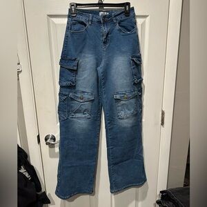 Blue Cargo Jeans